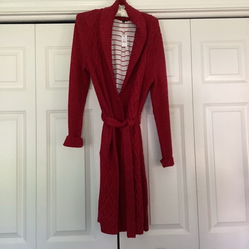 Talbots Donegal Cable Knit Robe XS - Picture 2 of 9